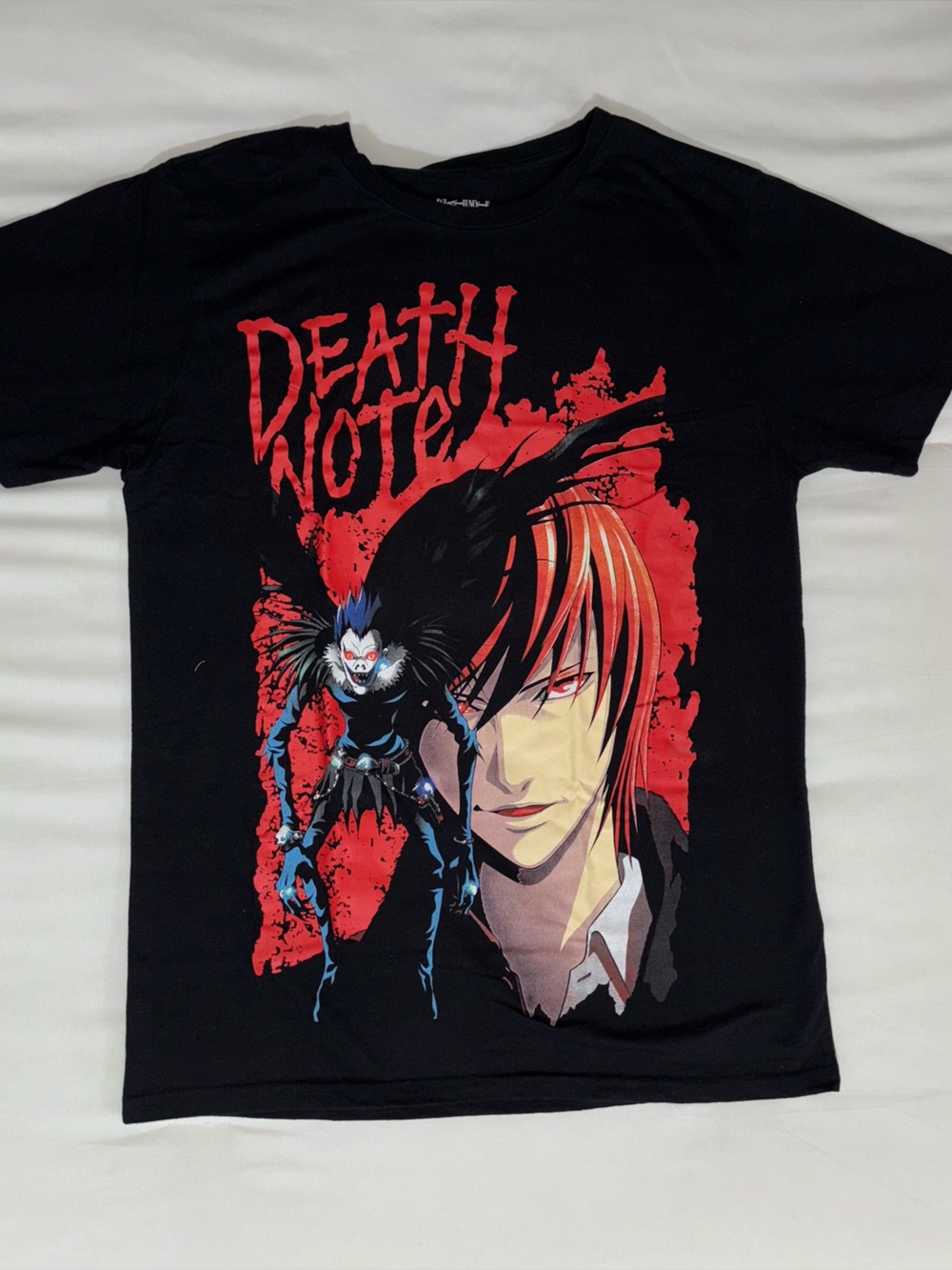 Death Note Graphic Tee - Black with Red Artwork